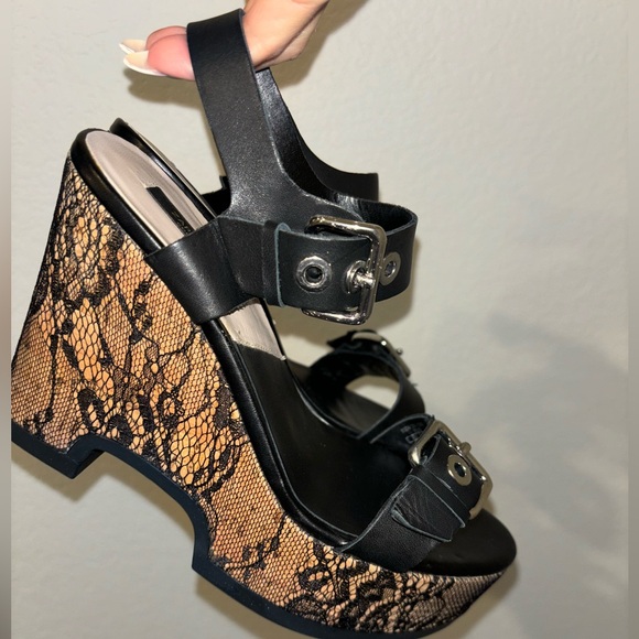 NEW in box Zara Lace Wedge - Picture 4 of 5
